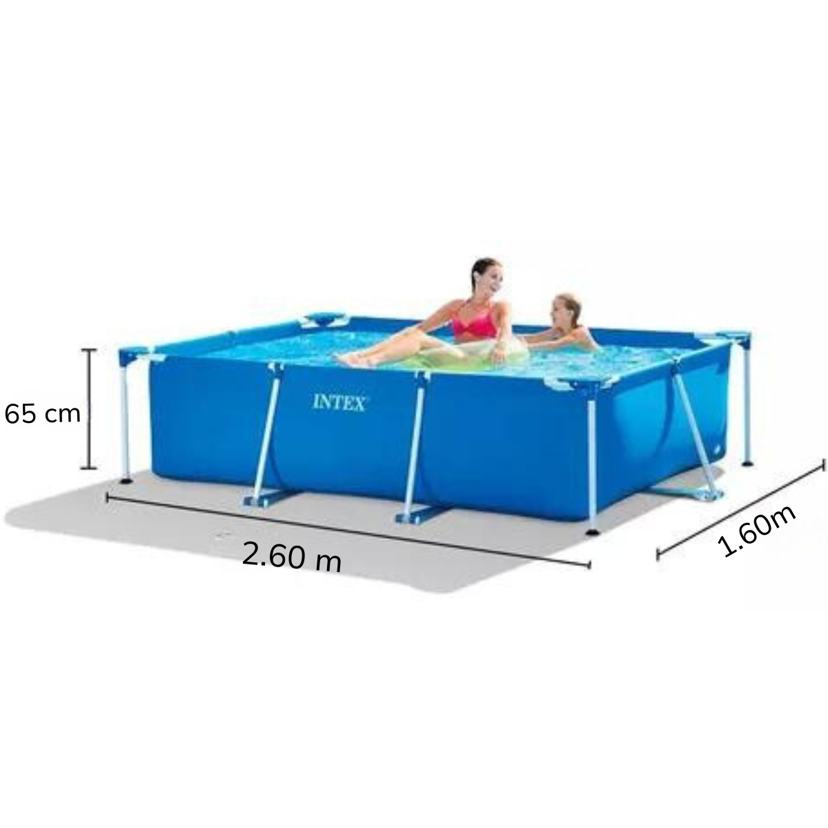 Piscina Retangular de Armação 2.282 L:azul - 2