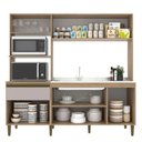 Ver imagem 3 de Cozinha Compacta Vitória New 185cm 6 Portas 1 Gaveta Dourado/Fumê - J Carvalho