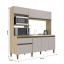 Ver imagem 4 de Cozinha Compacta Vitória New 185cm 6 Portas 1 Gaveta Dourado/Fumê - J Carvalho