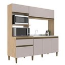 Ver imagem 2 de Cozinha Compacta Vitória New 185cm 6 Portas 1 Gaveta Dourado/Fumê - J Carvalho