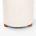 Ver imagem 2 de Puff Turim Decorativo Tecido Linho Banqueta Redondo Pés de Madeira