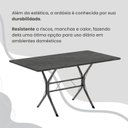 Ver mais imagens de Conjunto Sala de Jantar Mesa Retangular 140x75cm Tampo Pedra Ardósia Indiana 6 Cadeiras Paraty Prata/Paraopeba/Mart