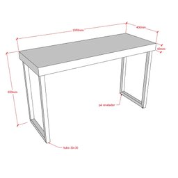 Trio De Mesas Expositoras Para Loja MDF Comac - Branco/Preto - 3