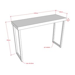Trio De Mesas Expositoras Para Loja MDF Comac - Branco/Preto - 4