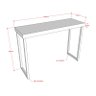 Trio De Mesas Expositoras Para Loja MDF Comac - Branco/Preto - 4
