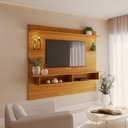 Ver imagem 1 de Painel para TV até 55 Polegadas 2,1CMX180CM 2 Nichos Viena Marrom