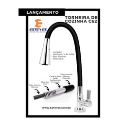 Torneira Coz. Parede C/ Ducha C62 - 1168 - 3