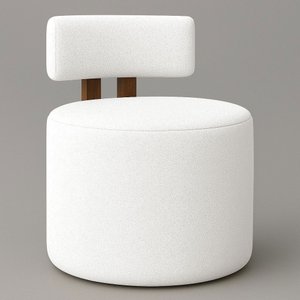 Poltrona Recepção Organica Almyra - Tecido Boucle - Branco