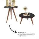 Ver imagem 2 de Kit Mesas de Centro e Canto Redondas para Sala Natalia:Preto
