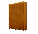 Ver imagem 1 de Guarda Roupa Solteiro Recife New 4 Portas 2 Gavetas - Leifer Cinamomo