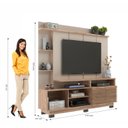 Ver imagem 6 de Estante para TV e Home Theater até 65 Polegadas 178,6CMX183CM 2 Portas Ripadas Bege