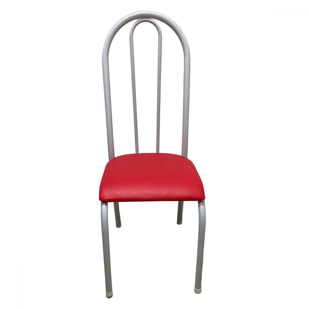 Kit 6 Cadeiras para Cozinha Requinte Branco/vermelho - Wj Design - 3