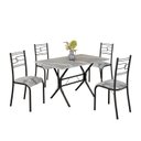 Ver imagem 2 de Conjunto Sala de Jantar Mesa Retangular 100x60cm Tampo Granito Topázio 4 Cadeiras Paraty Preto/Paraopeba/Fosco