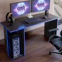Ver imagem 2 de Mesa Escrivaninha Gamer Valorant com Espaço para Gabinetes e Monitores Estilo Moderno