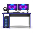 Ver imagem 4 de Mesa Escrivaninha Gamer Valorant com Espaço para Gabinetes e Monitores Estilo Moderno