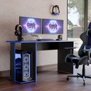 Ver imagem 3 de Mesa Escrivaninha Gamer Valorant com Espaço para Gabinetes e Monitores Estilo Moderno