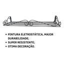 Ver imagem 4 de Floreira Vertical de Parede para 3 Vasos 80x20:preto