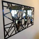 Ver imagem 3 de Quadro Decorativo Mapa-mundi Abstrato 100x50cm
