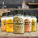 Ver mais imagens de Pote Tempero Kit Potes+24 Etiquetas Adesivas Porta Condimento Q170
