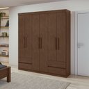 Ver imagem 2 de Guarda-Roupas Zeus 6 portas S/esp E S/pes Pvc Imbuia Clean Móveis Lopas