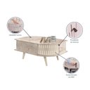 Ver imagem 7 de Mesa Centro Oval Curvo 2 Portas de Correr Indianapolis Branco Calacata/Off White
