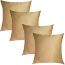 Ver imagem 1 de Kit 4 Capas de Almofadas Cetim Dourado 45x45cm