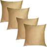 Kit 4 Capas de Almofadas Cetim Dourado 45x45cm - 1