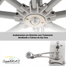 Ombrelone Std Lateral Plus 3.0x3.0 Alumínio 52.0.022 + Inox Cor: Marrom - 3