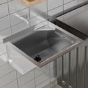 Ver imagem 3 de Tanque de Lavar Roupa 32L Inox Mini com Suporte Lavanderia G01 - Mpozenato