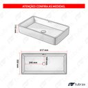 Ver imagem 4 de Cuba Banheiro Lavabo Em Louça Branca Sobrepor Retangular Tubrax