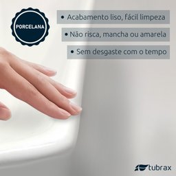 Cuba Banheiro Lavabo Em Louça Branca Sobrepor Retangular Tubrax - 5
