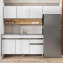 Ver imagem 6 de Cozinha Modulada 3 Pecas com Balcao Pia Line Supremo Cp Freijo Ktp Supremo Cp Freijo
