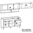 Ver imagem 3 de Cozinha Modulada 3 Pecas com Balcao Pia Line Supremo Cp Freijo Ktp Supremo Cp Freijo