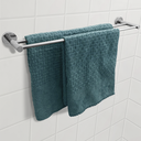 Ver imagem 2 de Suporte Porta Toalha Duplo Toalheiro Cromado 60cm Aço Inox Porta Toalha de Banho Acessorio Banheiro