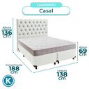 Ver imagem 3 de Conjunto Cama Box Branco Casal + Colchão D23 D23 Inducol + Cabeceira