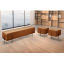 Ver imagem 2 de Recamier Banco Eros Luxo Preto Castellar Móbile Corino Caramelo