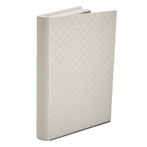 Livro Caixa em Mdf com Revestimento em Pu Off-white 32x23x4cm