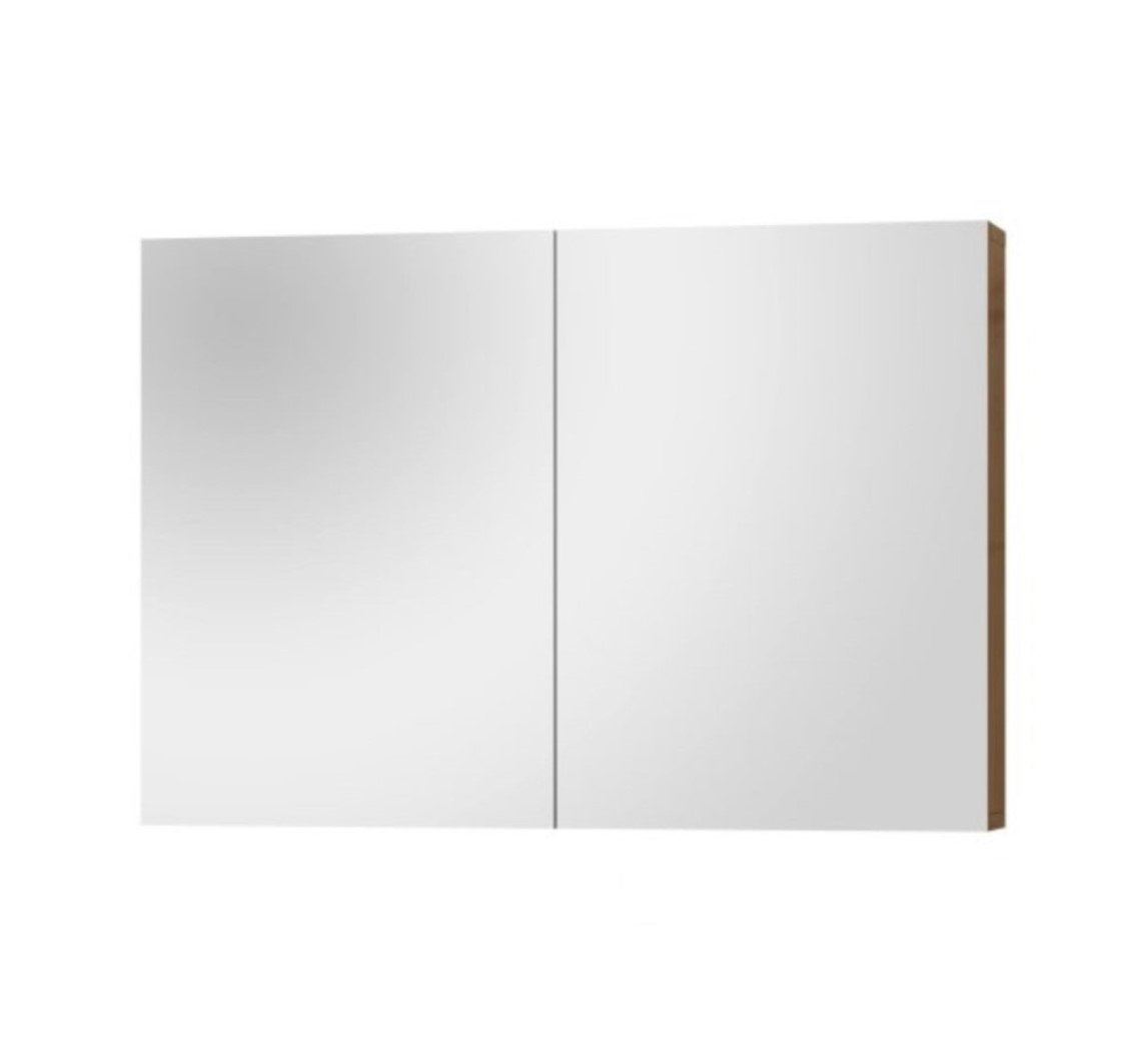 Espelheira Para Banheiro Completa Com Espelho Cor: Freijo - 2
