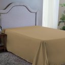 Ver imagem 1 de Lençol Queen sem Elástico 400 Fios Bege Avelã 2,50m X 2,20m
