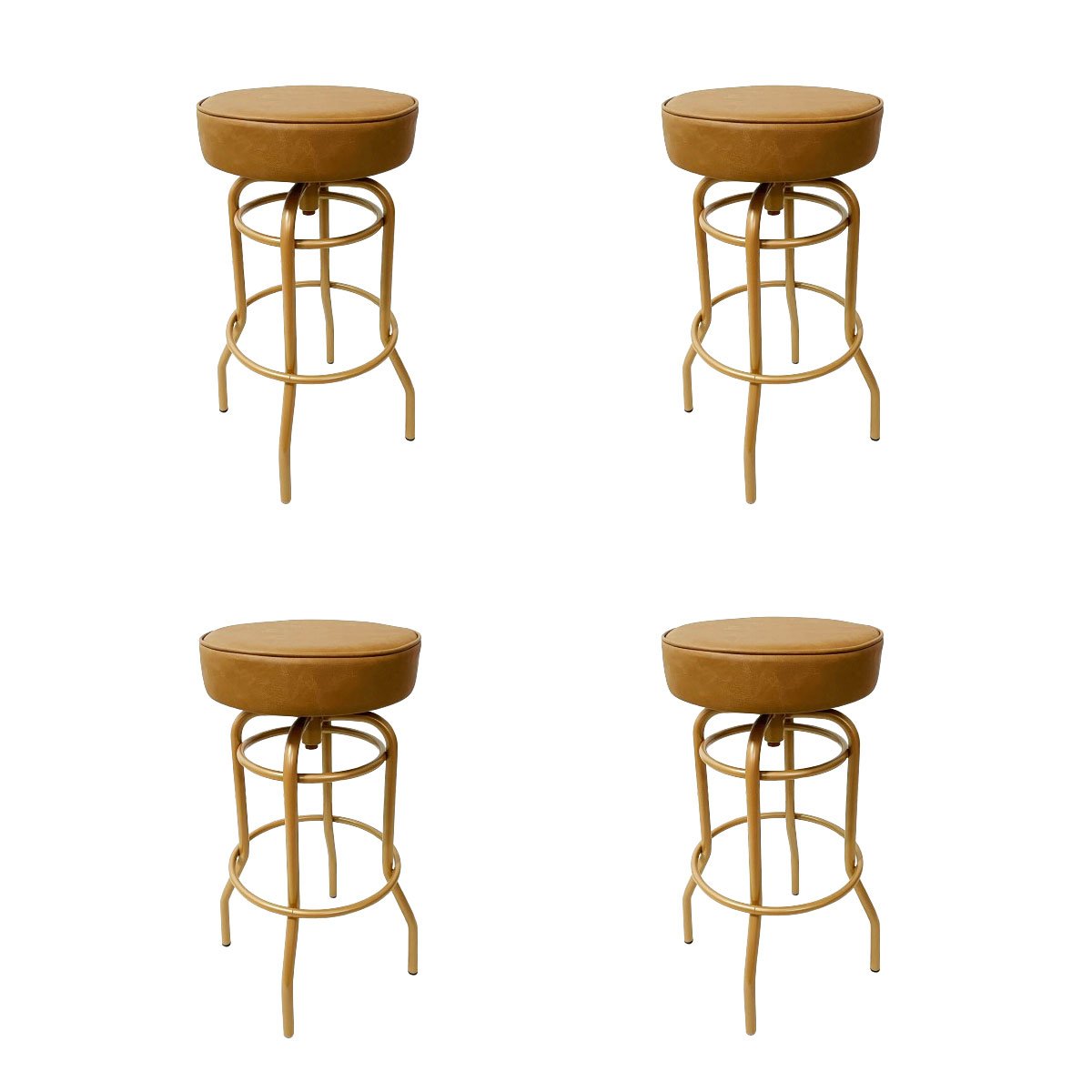 Banqueta Bar Altura 65cm Giratória Cor Dourado Fosco Assento Cor ...