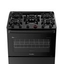 Ver imagem 6 de Fogão Esmaltec Ideal Master Glass 5 Bocas 84l Bivolt Preto Mesa de Vidro Tripla Chama