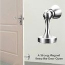 Ver imagem 4 de Forte Ímã Pára Porta Magnética Não-Perfurador Porta Titular Escondido Doorstop Móveis Porta Ferragem