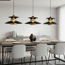 Ver imagem 6 de Pendente Grandia 30cm Preto com Dourado E27 Bivolt