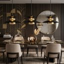 Ver imagem 4 de Pendente Grandia 30cm Preto com Dourado E27 Bivolt