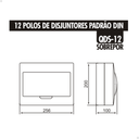 Ver imagem 4 de Quadro Distribuição Sobrepor Disjuntores 12 Polos