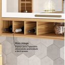 Ver imagem 7 de Cozinha Completa Modulada 100% MDF 6 Peças 11 Portas 6 Gavetas e Vidro 354cm Vicenza Espresso Móveis Branco/Amêndoa