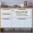 Ver imagem 5 de Cozinha Completa Modulada 100% MDF 6 Peças 11 Portas 6 Gavetas e Vidro 354cm Vicenza Espresso Móveis Branco/Amêndoa