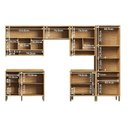 Ver imagem 4 de Cozinha Completa Modulada 100% MDF 6 Peças 11 Portas 6 Gavetas e Vidro 354cm Vicenza Espresso Móveis Branco/Amêndoa
