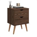 Ver imagem 4 de Mesa de Cabeceira Madri com 2 Gavetas - Pés Retrô Palito em PVC - Canela