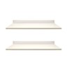 Kit 2 Prateleiras Decoração 60x20 Cm Mdf Branco - 1